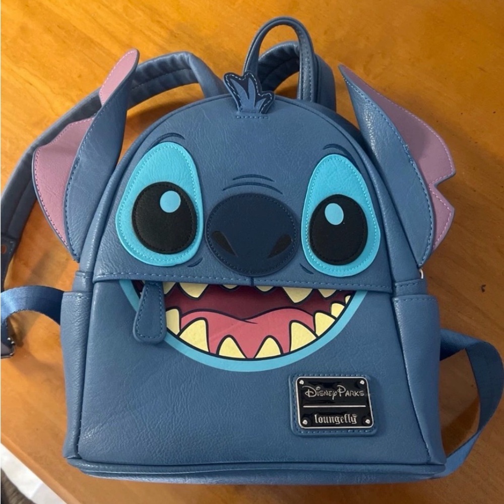 NEW Disney Parks Loungefly Stitch Face Mini Backpack NWT